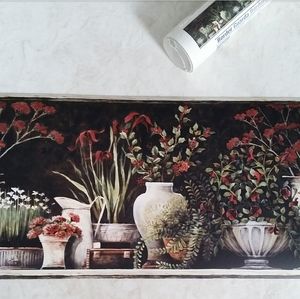 Wallpaper Border Moody Black Vases Boho Farmhouse Country